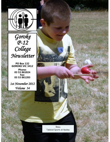 1st November 2012 Volume 34 - Goroke P-12 College