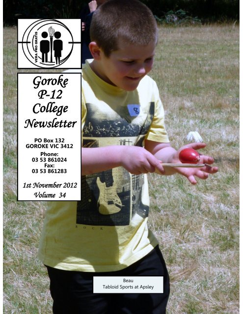 1st November 2012 Volume 34 - Goroke P-12 College