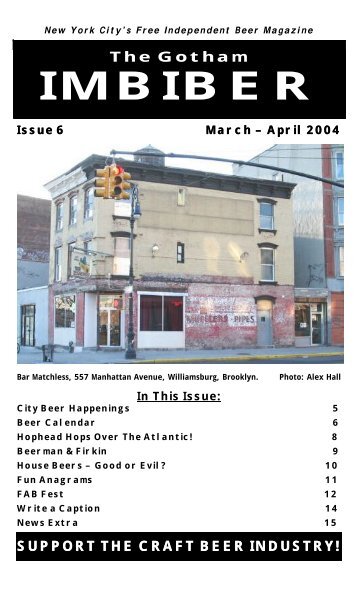 issue 6 - march / april 2004 - The Gotham Imbiber