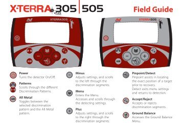 X-TERRA 305-505 - Field Guide.pdf - Minelab