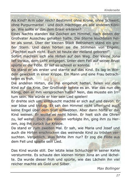 Pfarrbrief Innsbruck / Arzl - Nr. 4 Advent / Weihnachten 2013