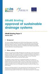 GRaBS Briefing Paper 5: Approval of Sustainable Drainage Systems