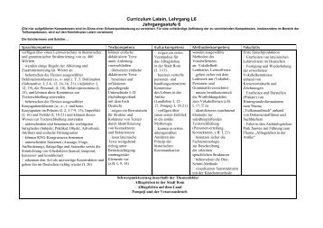 Curriculum Latein, Lehrgang L6 - Graf-Engelbert-Schule