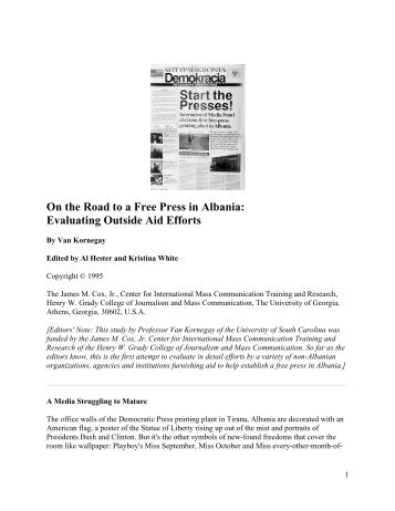 On the Road to a Free Press in Albania - Grady College of ...