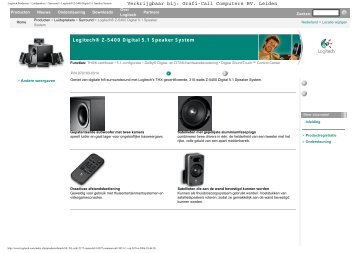 Logitech® Z-5400 Digital 5.1 Speaker System fabrikant ... - Grafi-Call