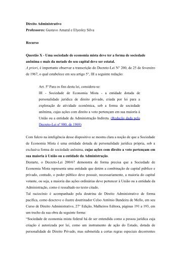 Direito Administrativo Professores: Gustavo Amaral e ... - Gran Cursos