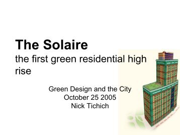 The Solaire the first green residential high rise - Greendesignetc.net