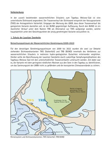 Hintergrundpapier des BUND zum Tagebau Welzow ... - Greenpeace