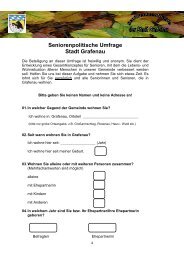 Seniorenpolitische Umfrage Stadt Grafenau