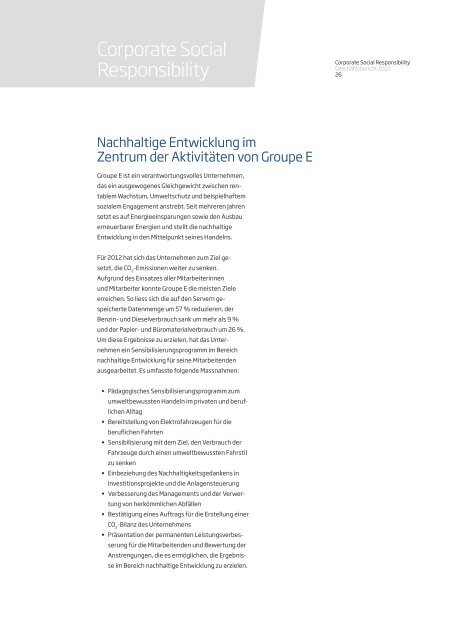 geschäftsbericht 2012 - Groupe E