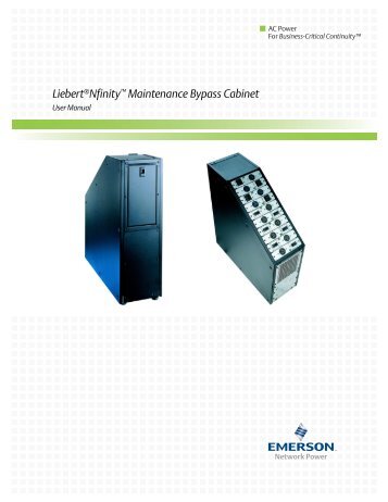 Liebert Nfinity Maintenance Bypass Cabinet - Jonweb.net