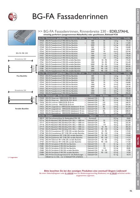 Preisliste 2013 als PDF downloaden - BG Graspointner GmbH & Co ...