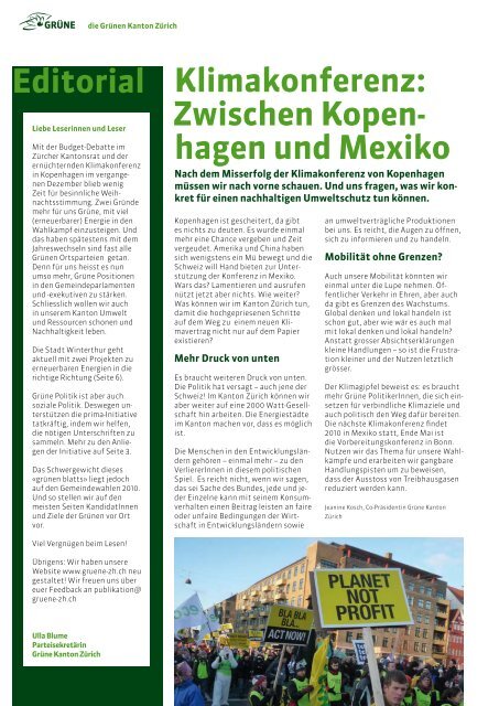 Budget als Bumerang die Zeitung der Grünen Kanton Zürich
