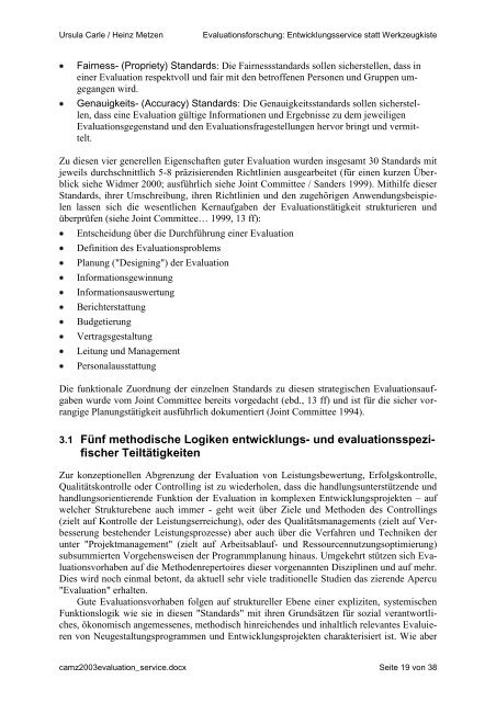 Evaluation und Evaluationsforschung - Universität Bremen