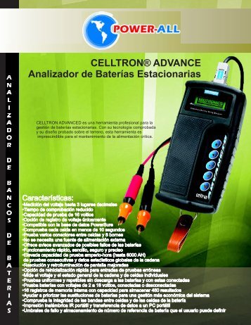 CELLTRON® ADVANCE Analizador de Baterías Estacionarias