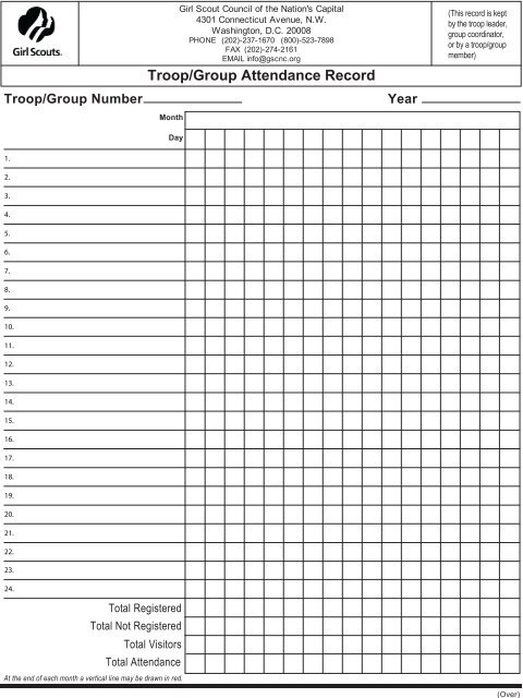 Troop Group Attendance Record Girl Scout Council Of The Nation s troop-group-attendance-record-girl-scout-council-of-the-nation-s