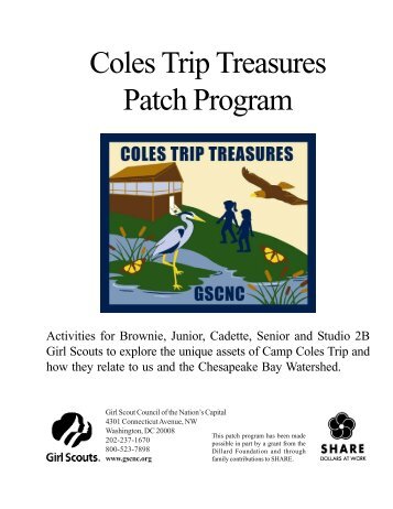 Coles Trip Treasures Patch Program - Girl Scout Council of the ...