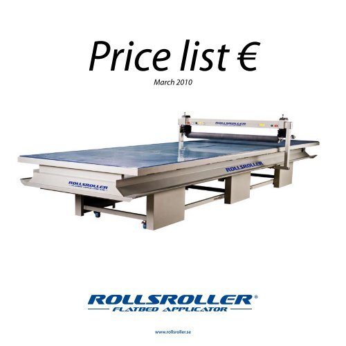 ROLLSROLLER EUR Price list 2010