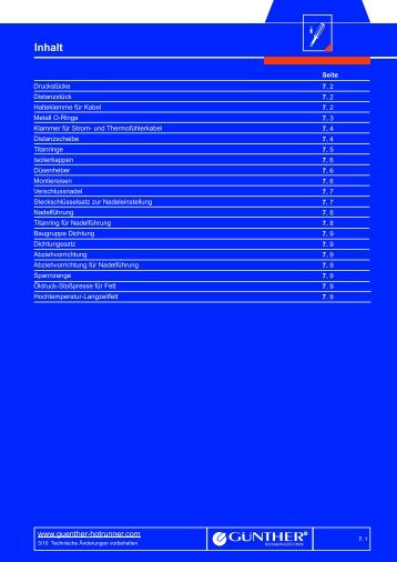 Zubehör - GÜNTHER Hot Runner Technology