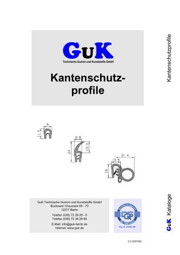Kantenschutzprofile - GuK Technische Gummi und Kunststoffe GmbH