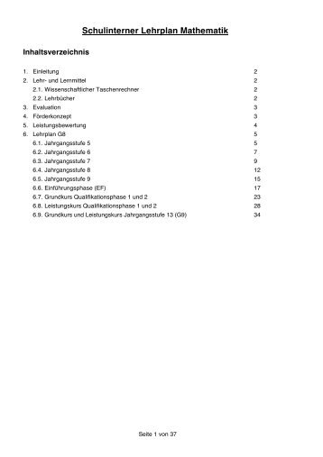 Curriculum - Gymnasium Warstein