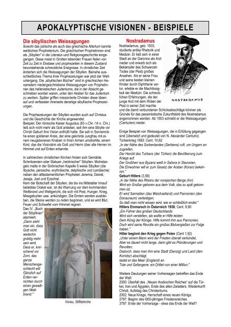Apokalyptische Visionen Beispiele