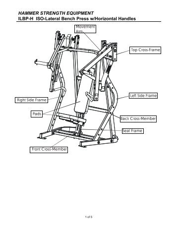 HAMMER STRENGTH EQUIPMENT ILBP-H ISO-Lateral Bench ...