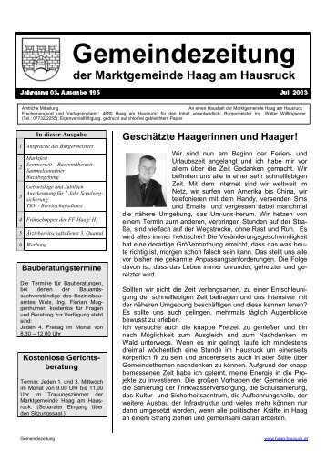 Ausgabe 195 - Aug. 2003 - Haag am Hausruck