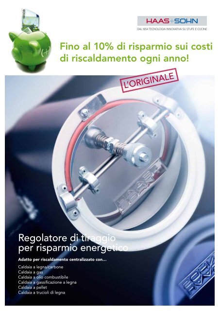 regolatore di tiraggio per risparmio energetico - Haas + Sohn