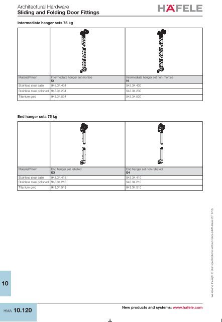 Sliding door Fitting Silent 60/A - Hafele