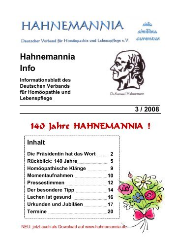 140 Jahre - Hahnemannia