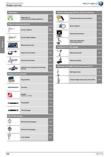 Measurement Tools - HAHN+KOLB Werkzeuge GmbH