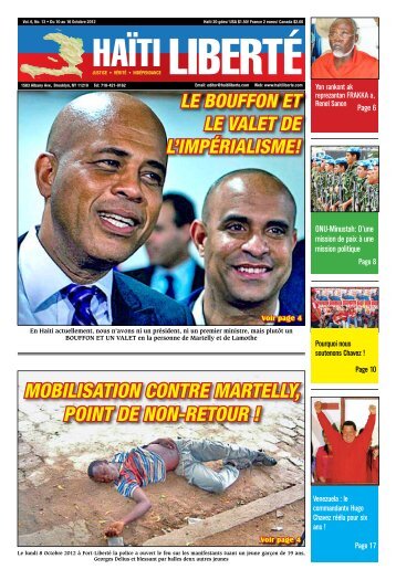 moBILIsatIon contre marteLLy, poInt de non-retour ! - Haiti Liberte