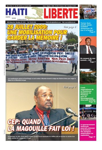 CEP: QUAND LA MAGOUILLE FAIT LOI ! - Haiti Liberte