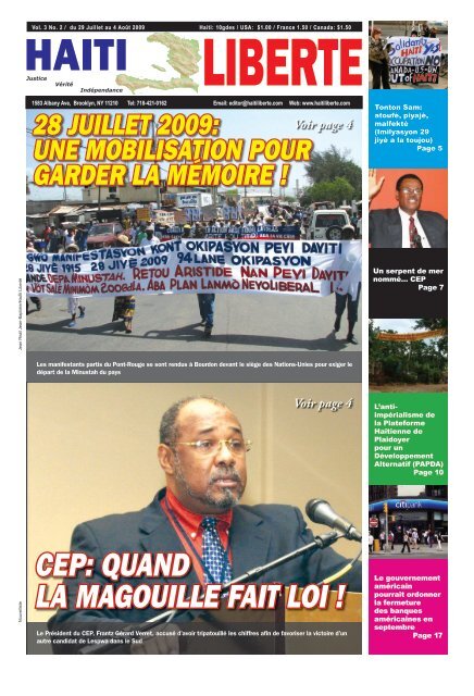 cep quand la magouille fait loi haiti liberte