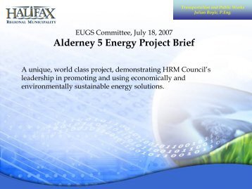 Alderney 5 Energy Project Brief