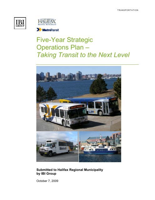 Five-Year Strategic Operations Plan – Taking Transit to the Next Level