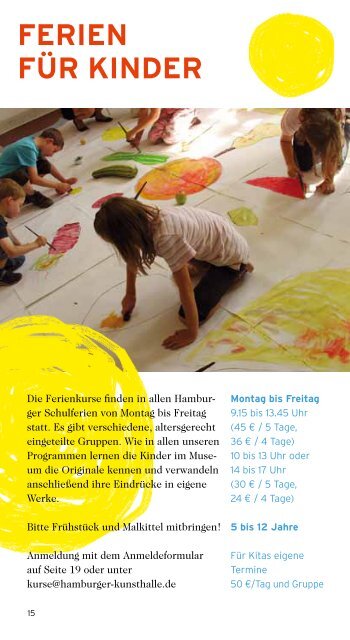 FERIEN FÜR KINDER - Hamburger Kunsthalle