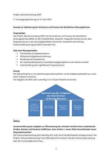 1 Projekt ?Bezirksverwaltung 2020? - Hamburg-Mitte-Dokumente