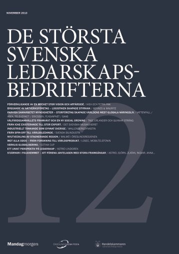 De största svenska ledarskapsbedrifterna - Sydsvenska Industri och ...