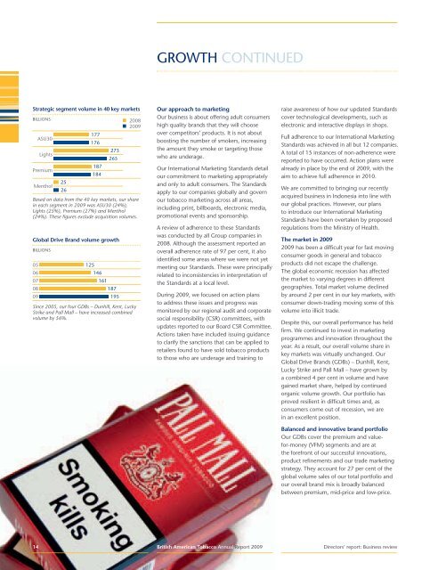 Annual Report 2009 - British American Tobacco