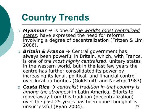 Rethinking Decentralization in the Unitary States