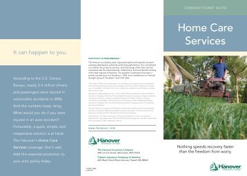 Home Care Services brochure - The Hanover Insurance Company