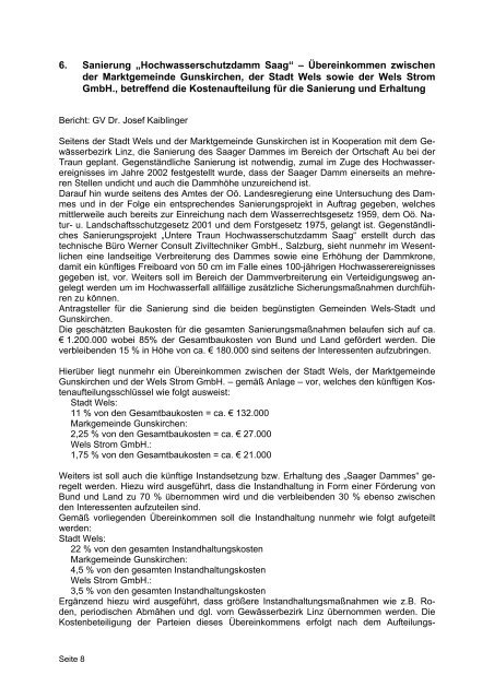 Gemeinderatssitzung vom 28. Oktober 2008 (194 KB ... - Gunskirchen