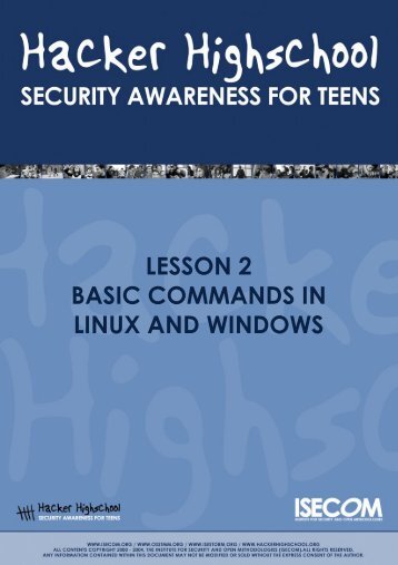 HHS - Lesson 2 - Windows and Linux - Hacker Highschool