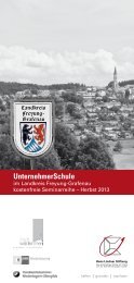UnternehmerSchule Freyung-Grafenau - Hans Lindner Stiftung