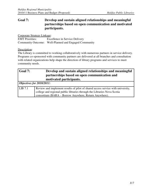 Operating Book - Halifax Regional Municipality