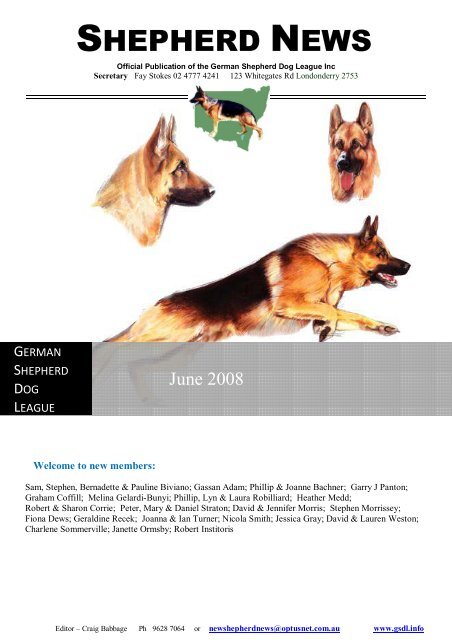 SHEPHERD NEWS - German Shepherd Dog League NSW Inc.