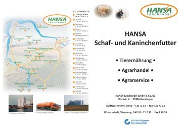 HANSA Schaf- und Kaninchenfutter - HANSA Landhandel