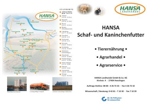 HANSA Schaf- und Kaninchenfutter - HANSA Landhandel